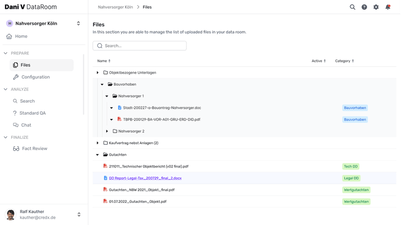 credX KI-Plattform Screenshot 1