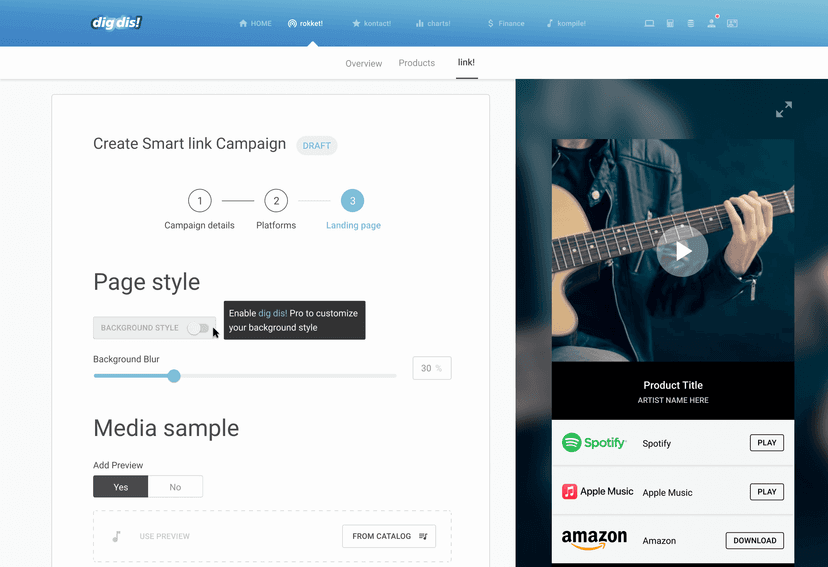dig dis! Analytics Screenshot